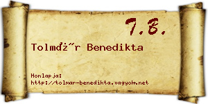 Tolmár Benedikta névjegykártya